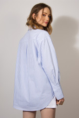 Brooke Shirt in Blue & White Stripe