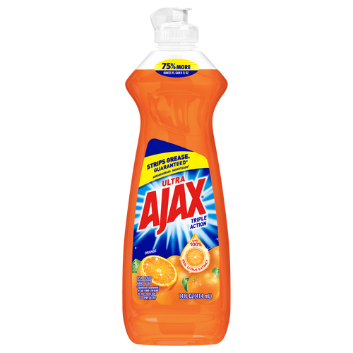 Ajax Triple Action Dish Liquid, Orange, 14 Oz