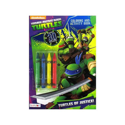 Teenage Mutant Ninja Turtles Color & Activity Book with Crayons, 32 Pages, 4 Crayons