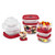 Rubbermaid Easy Find Set, Vented Red Lids, 24 Pieces