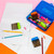 Bazic Dual-Blade Square Pencil & Crayon Sharpener, 2 Sharpeners, Assorted Colors