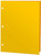 Promarx 2-Pocket 3-Hole Punch Glossy Portfolio Folder, Yellow