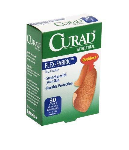 Curad Flex-Fabric Bandages, 3/4 Inches X 3 Inches, 30 Bandages