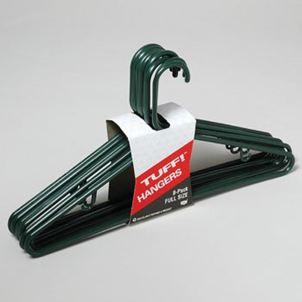 Tuff Plastic Hangers, Black, 6 Hangers