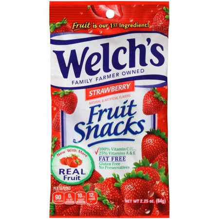 Welch's Fruit Snacks, Strawberry, 2.25 oz