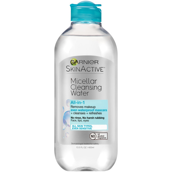 Garnier SkinActive Micellar Cleansing Water, All-in-1, Removes Even Waterproof Mascara, 13.5 Oz