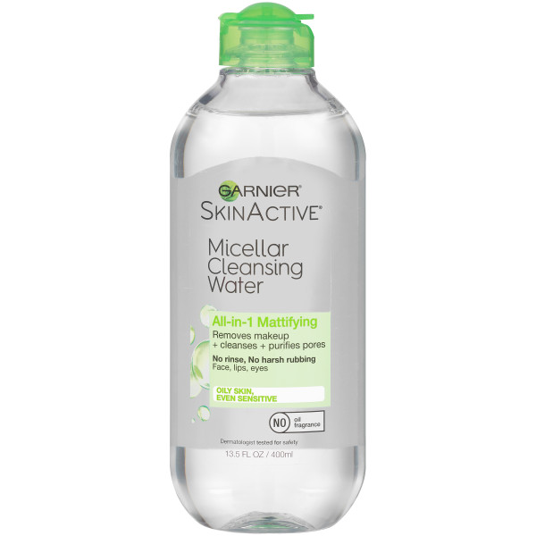 Garnier SkinActive Micellar Cleansing Water for Oily Skin, All-in-1 Mattifying, 13.5 Oz