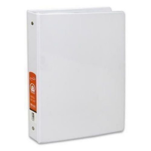 3-Ring Binder w/ 2-Pockets, 1", White