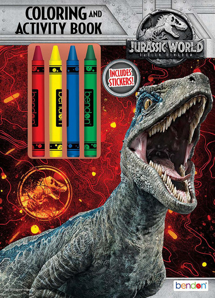 Coloring Books- Jurassic World w Crayons