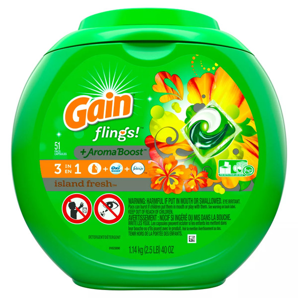 Gain Flings Island Fresh 51ct Tub