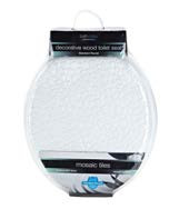 Toilet Seat- Wood- Mosaic White