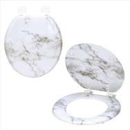 Toilet Seat- Marble- White