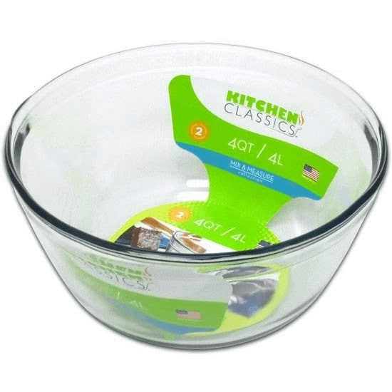 Mixing Bowl Glass 4qt