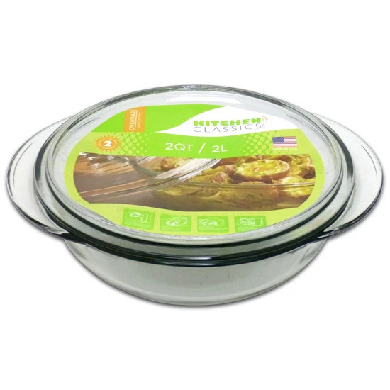 Bake Dish 2qt Casserole w/ Lid