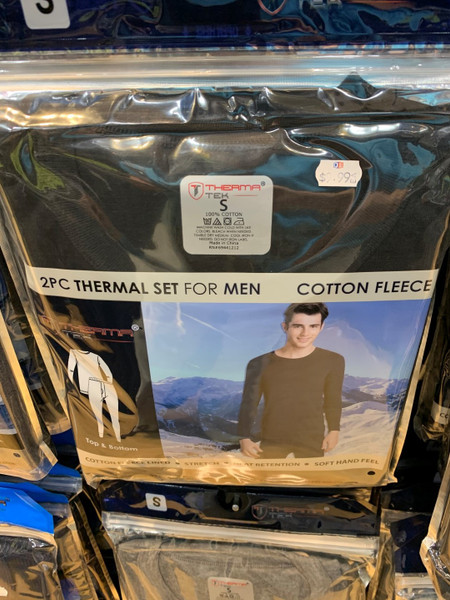 Mens 2pc Flat Knit Thermal Set- Ctn Flc-S-2X