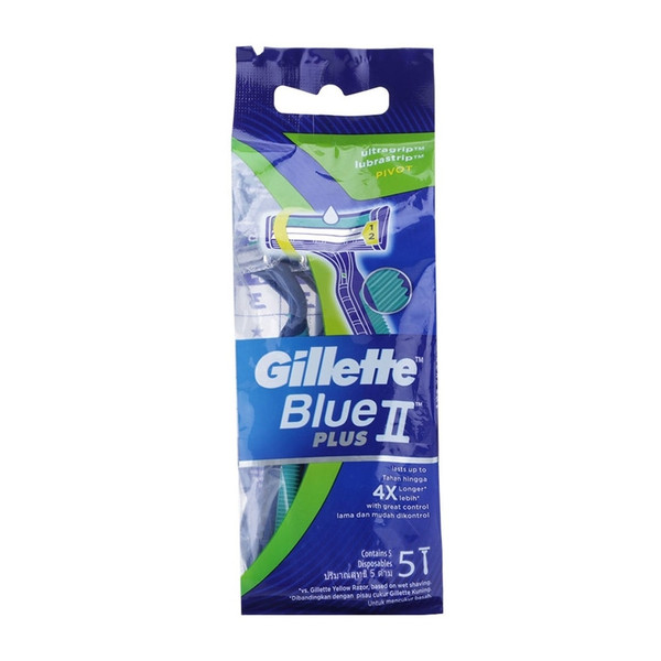 Razors- Gillette Blue II Plus Pivot 5ct