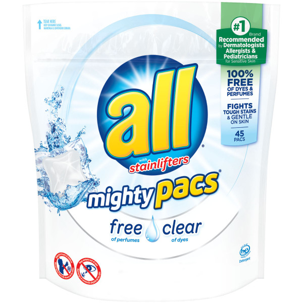 Laundry Detergent- All Free & Clean Pacs 45ct