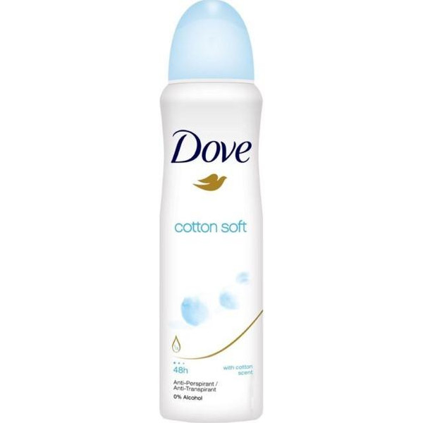 Dove Antiperspirant Deodorant Spray, Cotton Soft, 150 ml