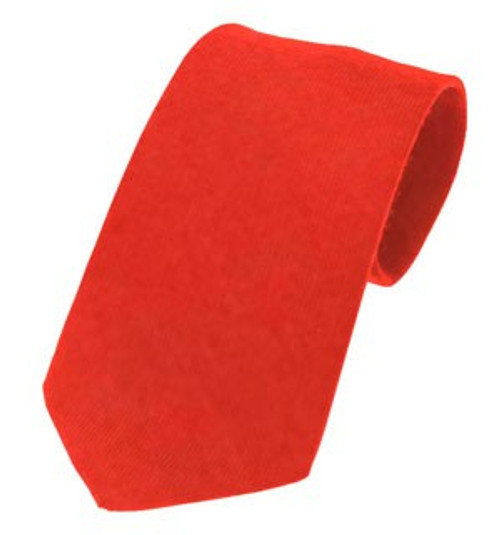 Plain Twill Wool Tie - Ancient Red