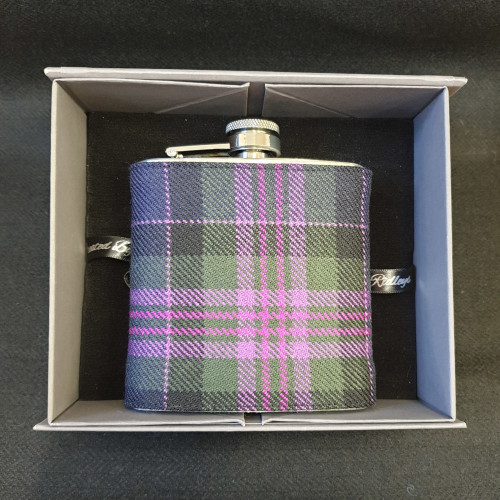 Scotland The Brave Tartan Hip Flask