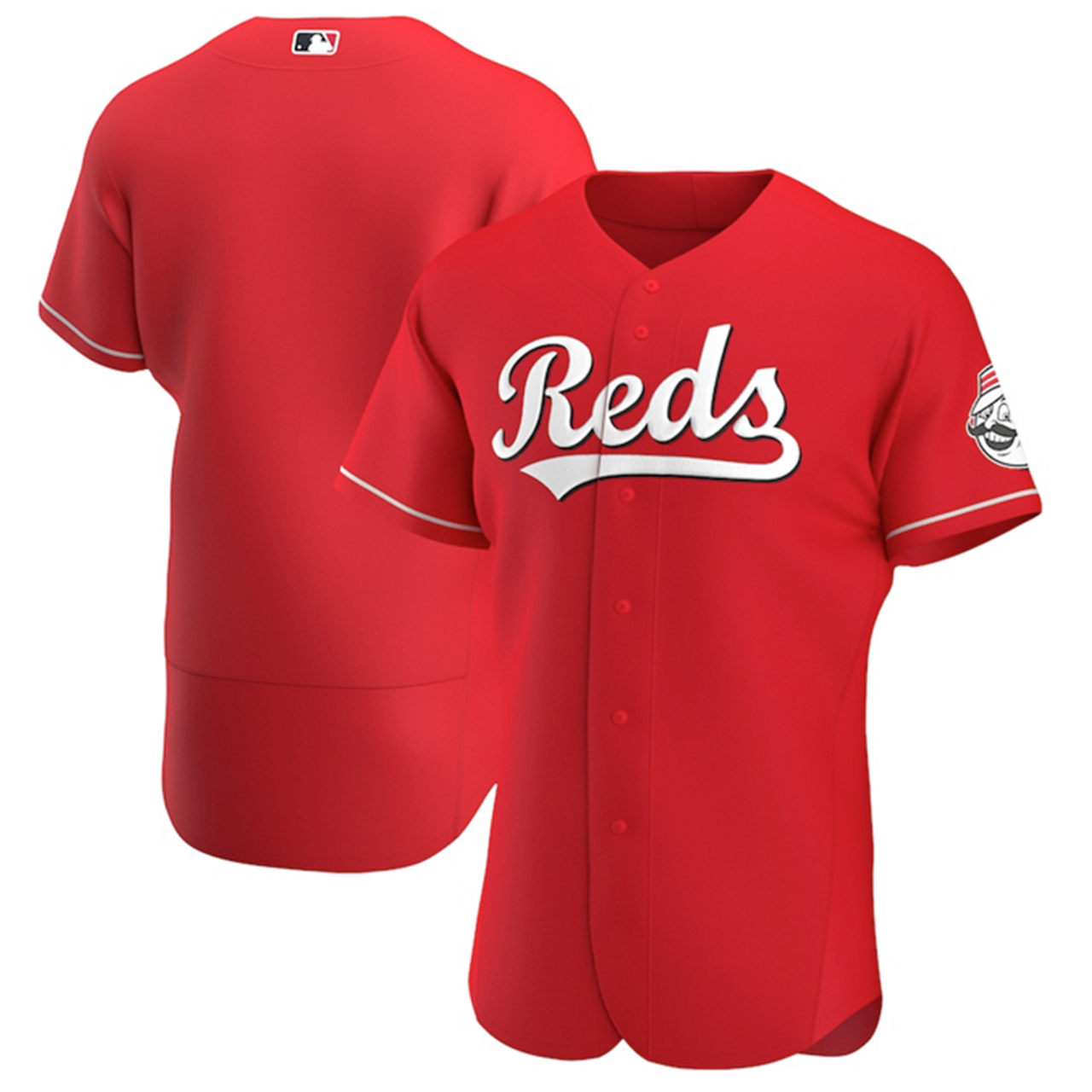 Men's Cincinnati Reds Red Alternate 2021 Replica Team Logo Jersey