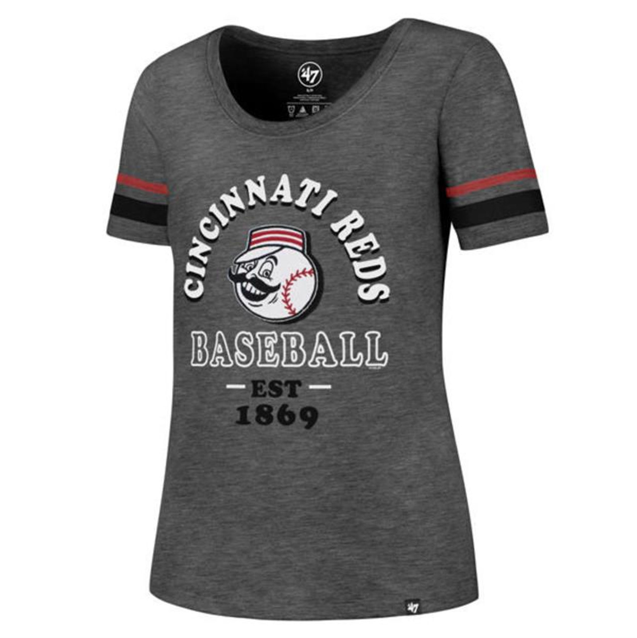 Men's Cincinnati Reds Gray Tryptich Logo Legend Performance T-Shirt