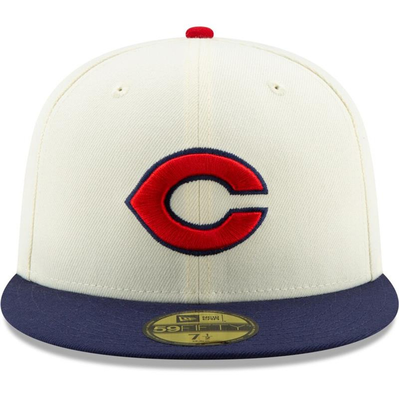 Cleveland Indians Alternate Authentic Collection 59FIFTY Fitted Hat in Red and Navy 7 1/4 / Red and Navy