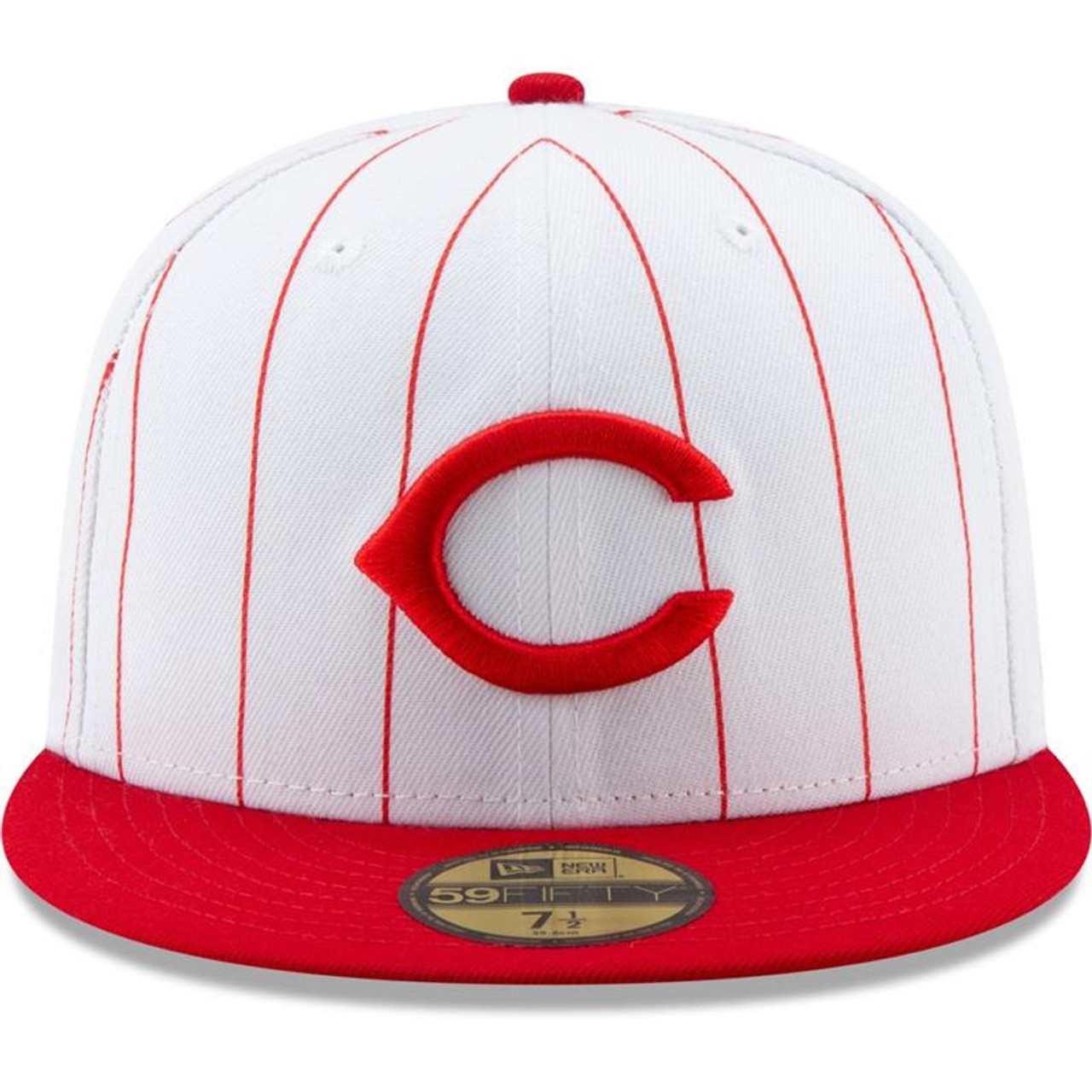 New Era Cincinnati Reds 150th Anniversary Pinstripe Heroes Elite Edition  59Fifty Fitted Hat, EXCLUSIVE HATS, CAPS
