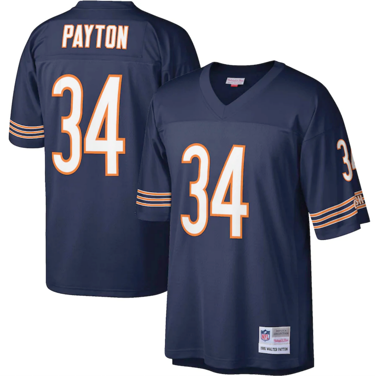 Nike Walter Payton Chicago Bears Navy Game Player Jersey - S - Black