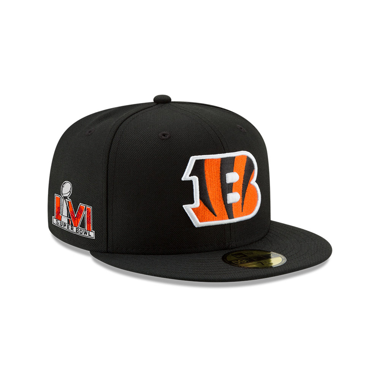 Cincinnati Bengals New Era Super Bowl LVI Bound Side Patch 59FIFTY Fitted  Hat - Black