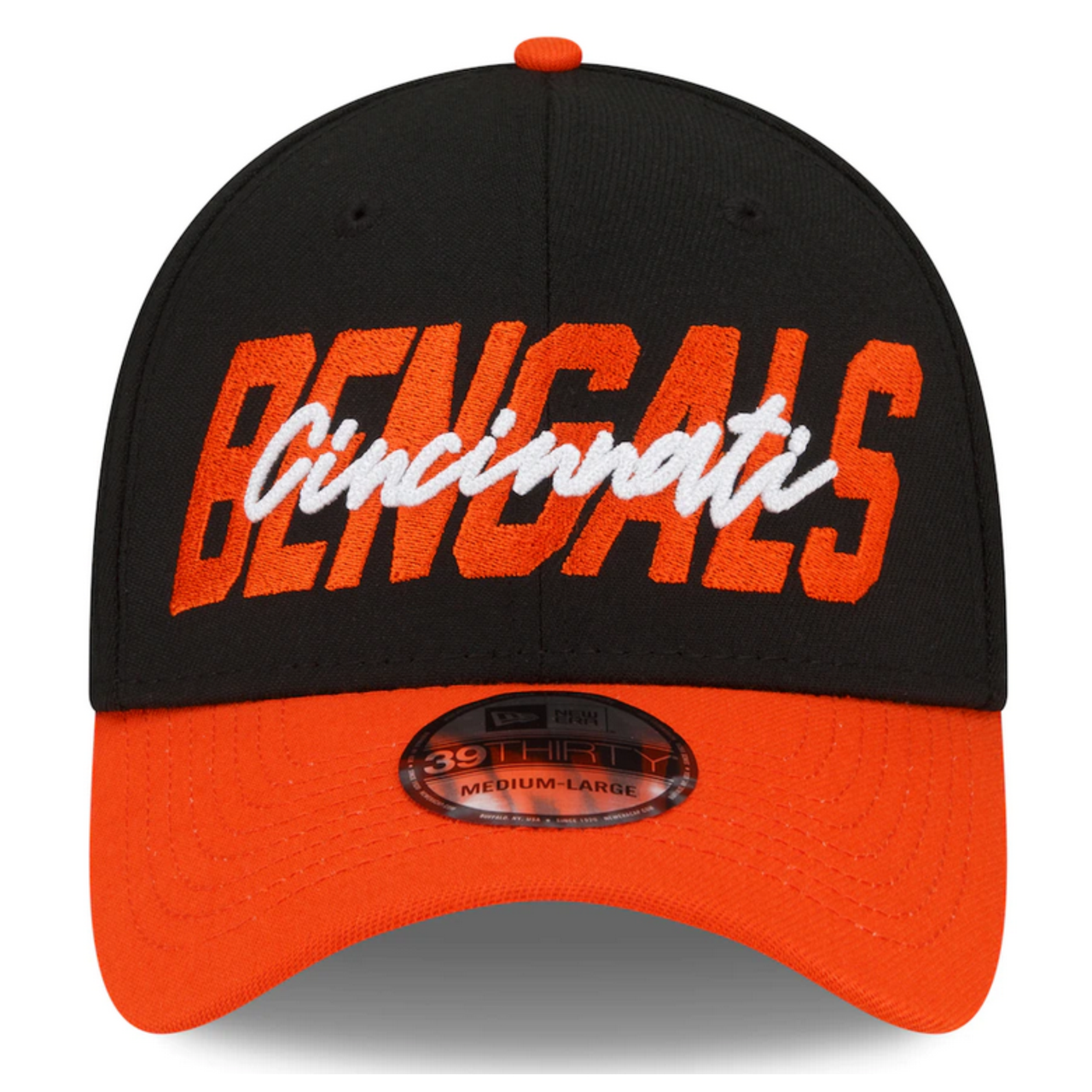 Cincinnati Bengals New Era 2023 NFL Draft 39THIRTY Flex Hat - Stone/Black