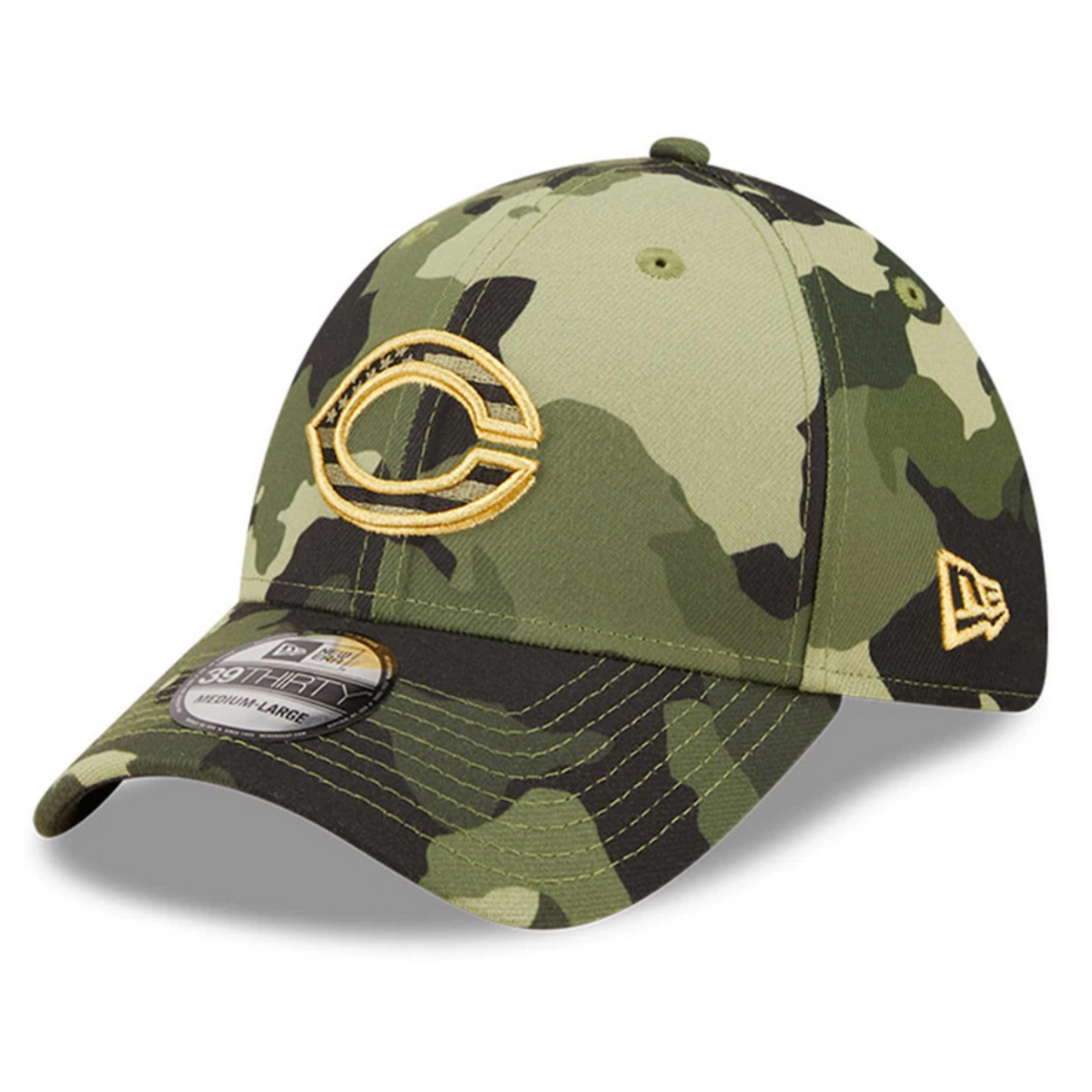 Chicago Cubs New Era 2022 Armed Forces Day 39THIRTY Flex Hat - Camo