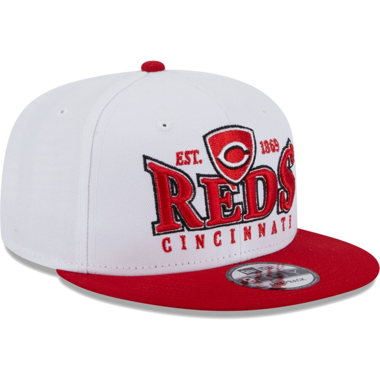 Men's New Era Stone/Red Cincinnati Reds Retro 59FIFTY Fitted Hat