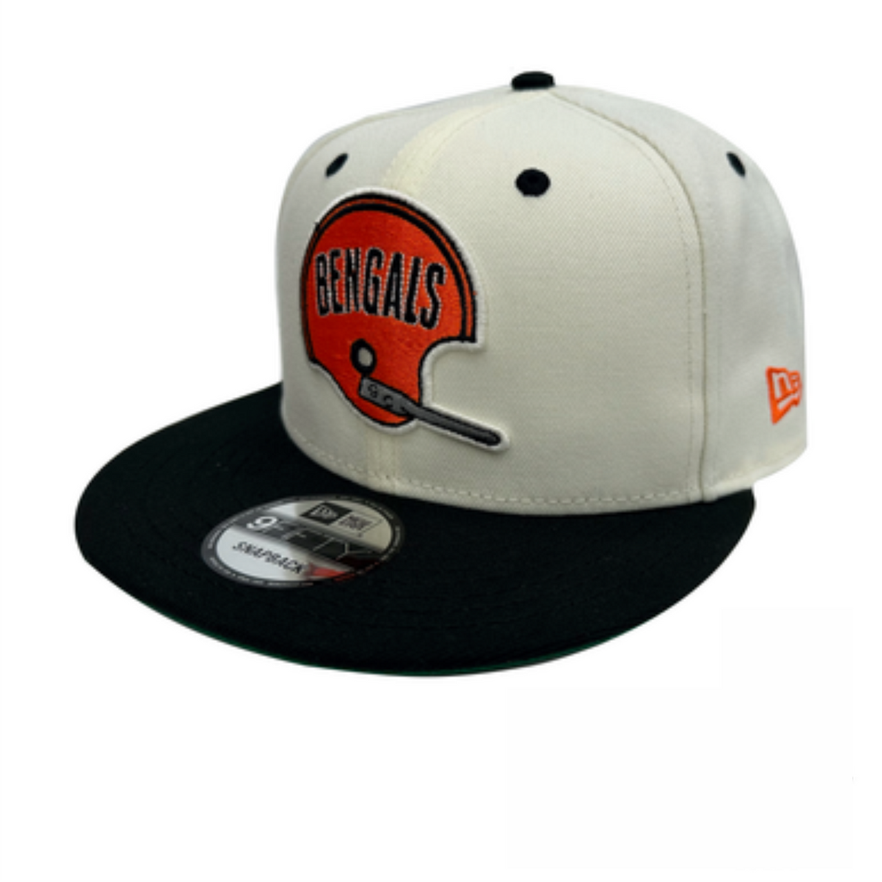 Cincinnati Bengals New Era Cream/Black 1970's 9FIFTY Snapback Hat