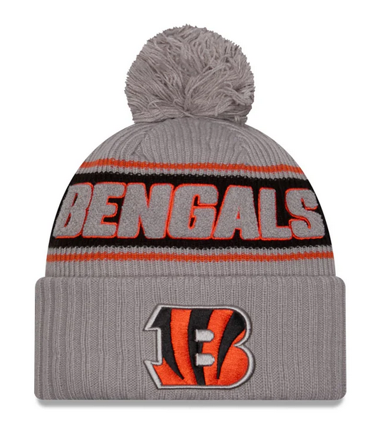 Cincinnati Bengals 2023 NFL Sideline Historic Pom Cuffed Knit