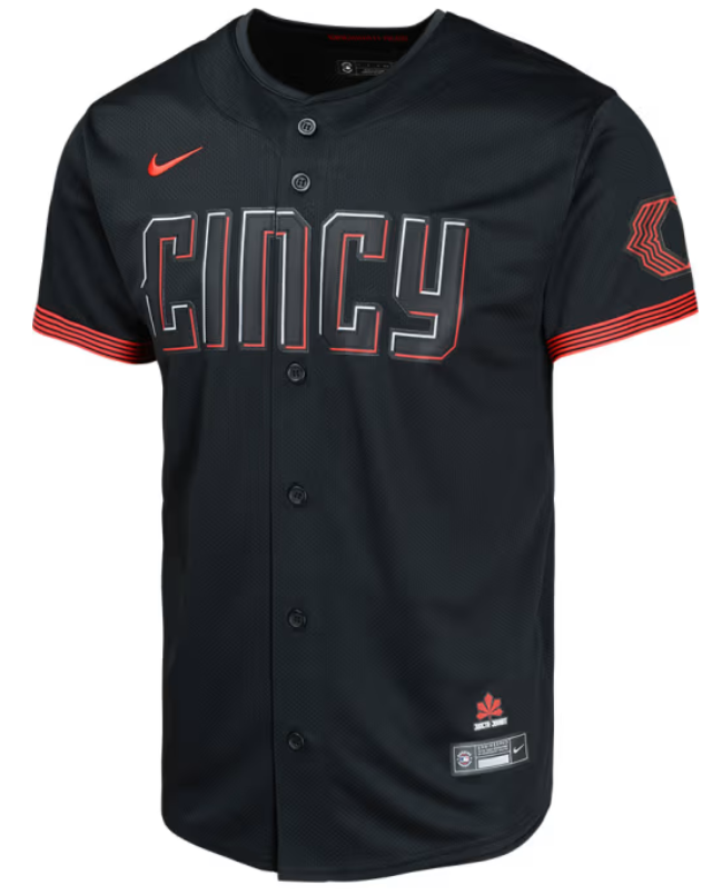 Cincinnati Reds 練習用ユニフォーム 黒 Nike Cincinnati Reds Youth Black City Connect Limited Blank Jersey