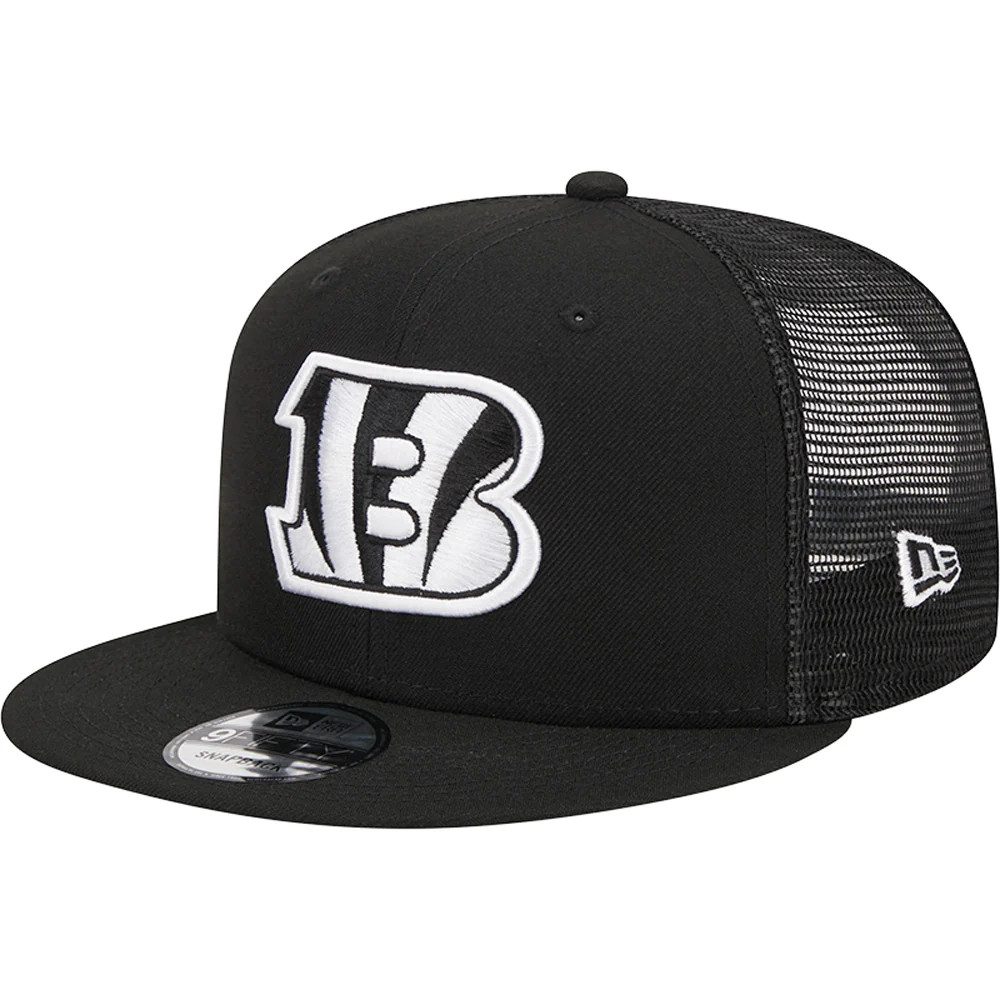 Men's Cincinnati Bengals New Era Black Main Trucker 9FIFTY