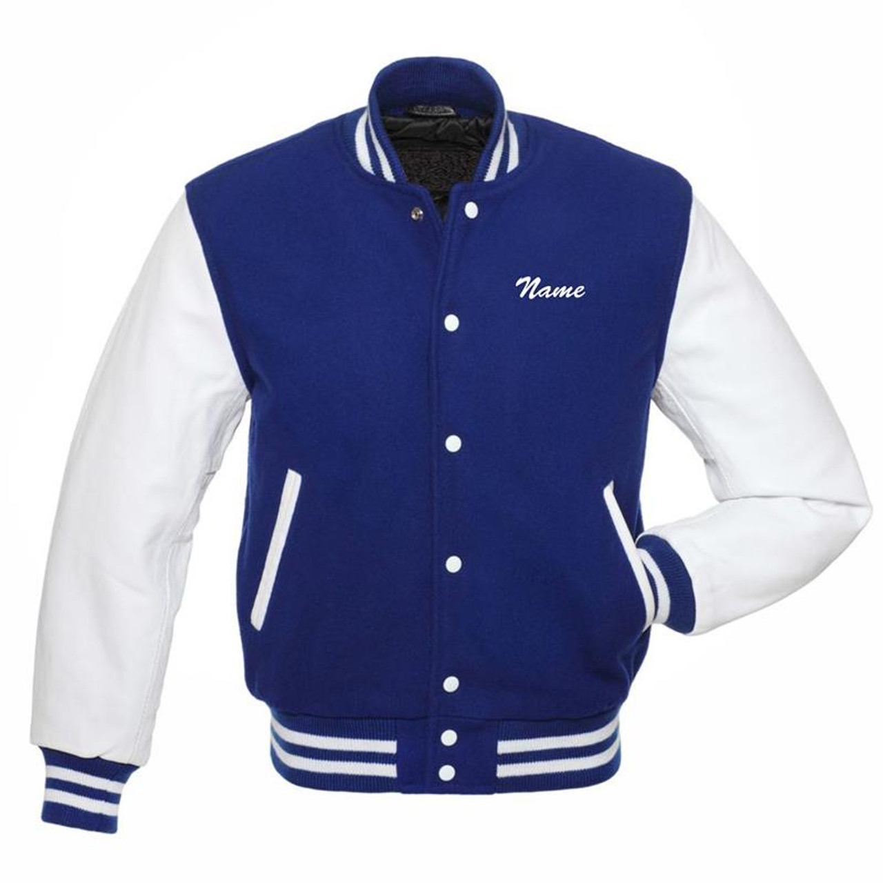 Custom Varsity Letterman Lacrosse School Jacket Cream Leather 