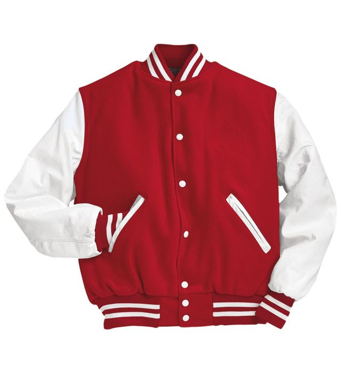 Tall Pour Homme Varsity Jacket With Pu Sleeves