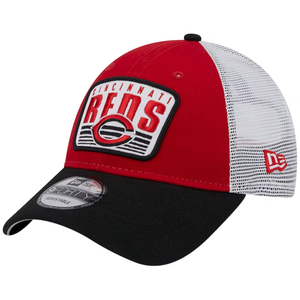Cincinnati Reds New Era Red Two-Tone Patch 9FORTY Snapback Hat