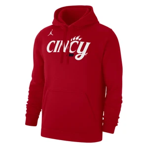 Cincinnati Bearcats Jordan Brand Red Cincy Logo Club Fleece Pullover Hoodie