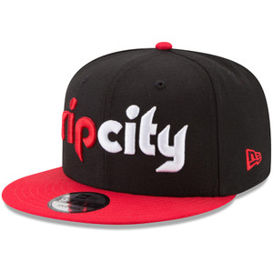 Men's Portland Trail Blazers New Era Black/Red 2-Tone 9FIFTY Adjustable Snapback Hat