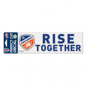 FC Cincinnati 3" x 10" Rise Together Perfect Cut Decal