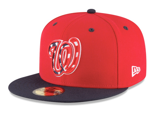 Men's Washington Nationals New Era Red/Navy Alternate Authentic Collection On-Field 59FIFTY Fitted Hat