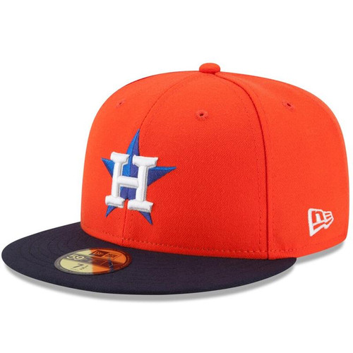 Houston Astros New Era Orange/Navy Alternate Authentic Collection On-Field 59FIFTY Fitted Hat