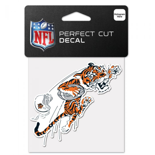 Cincinnati Bengals Retro Logo 4"x4" Perfect Cut Color Decal