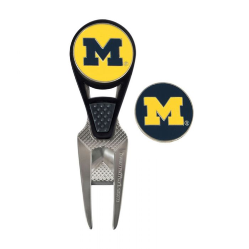 Michigan Wolverines Ball Mark Repair Tool and Ball Markers