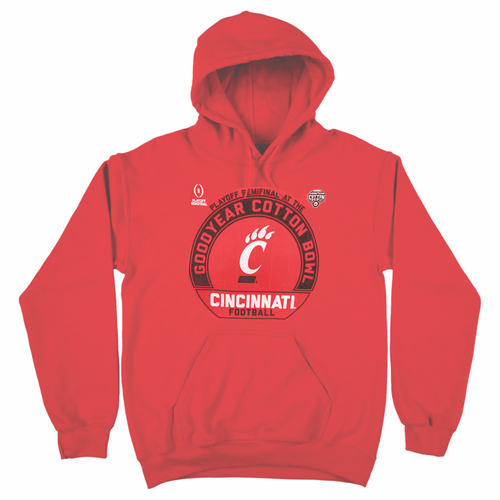 Cincinnati Bearcats CFP Cotton Bowl Red Hooded Sweatshirt