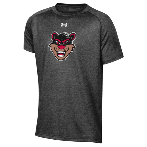 Cincinnati Bearcats Youth Under Armour Carbon Heather Mascot Short Sleeve Tech Tee