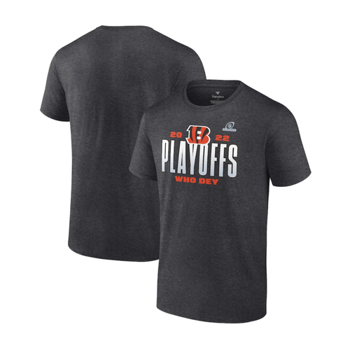 Cincinnati Bengals Charcoal 2022 NFL Playoffs Our Time T-Shirt